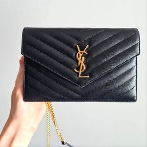 YSL Cassandre Envelope Wallet with Chain (AUTHENTIC) -SOLD-